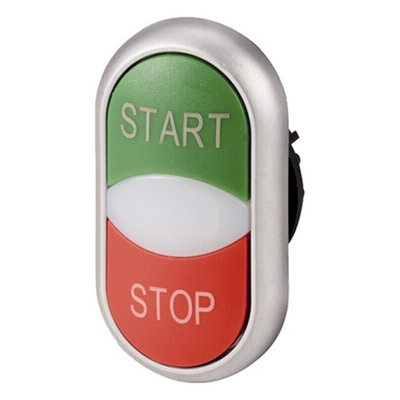 Eaton RMQ Titan M22 Series Green, Red Illuminated Momentary Push Button, 22mm Cutout, IP66