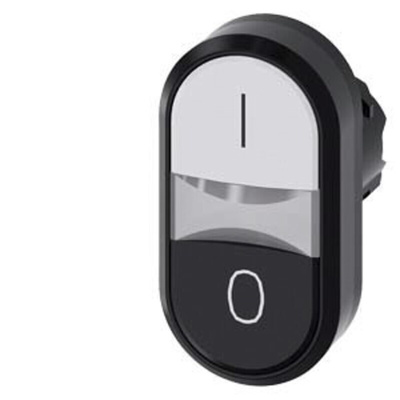 Siemens 3SU1 Series Black/White Momentary Push Button Head, 22mm Cutout, IP66, IP67, IP69K