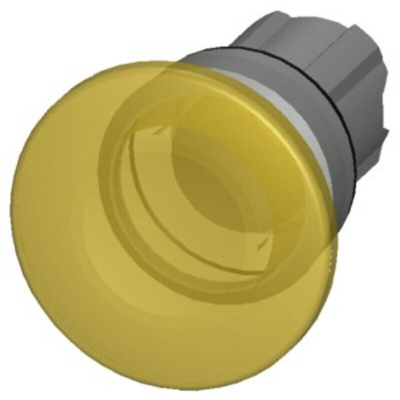 Siemens 3SU1 Series Yellow Momentary Push Button Head, 22mm Cutout, IP66, IP67, IP69K