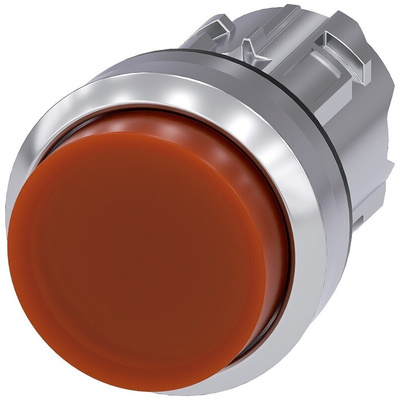 Siemens SIRIUS ACT Series Amber Momentary Push Button Head, 22mm Cutout, IP66, IP67, IP69K