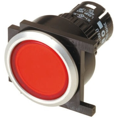 EAO Red Latching Push Button Head, IP65