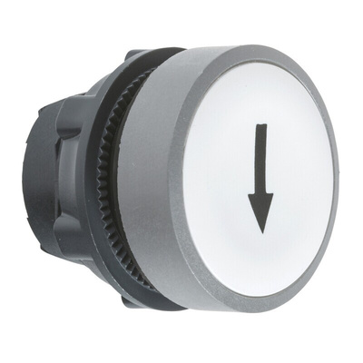 Schneider Electric Harmony XB5 Series White Spring Return Push Button Head, 22mm Cutout, IP66, IP67