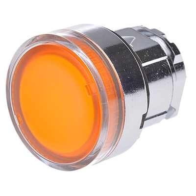 Schneider Electric Harmony XB4 Series Orange Illuminated Spring Return Push Button Head, 22mm Cutout, IP66, IP67, IP69K