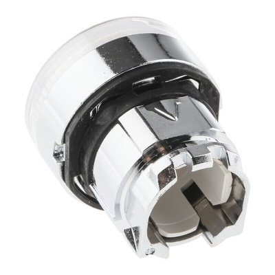 Schneider Electric Harmony XB4 Series White Illuminated Spring Return Push Button Head, 22mm Cutout, IP66, IP67, IP69K