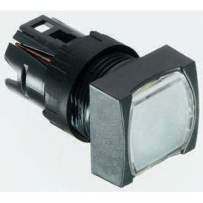 Schneider Electric Harmony XB6 Series White Illuminated Spring Return Push Button Head, 16mm Cutout, IP65