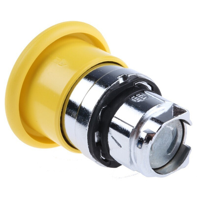 Schneider Electric Harmony XB4 Series Yellow Spring Return Push Button Head, 22mm Cutout, IP66, IP69K