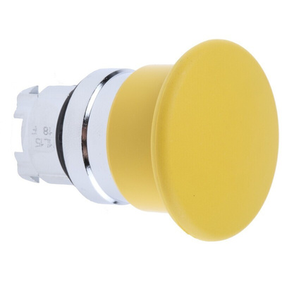 Schneider Electric Harmony XB4 Series Yellow Spring Return Push Button Head, 22mm Cutout, IP66, IP69K