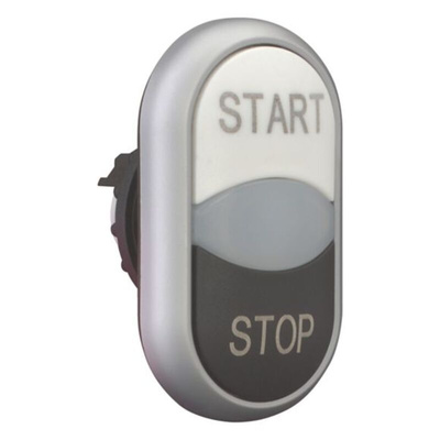 Eaton RMQ Titan M22 Series Black/White Illuminated Momentary Push Button Head, 22mm Cutout, IP66