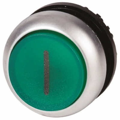 Eaton RMQ Titan M22 Series Green Illuminated Maintained Push Button Head, 22mm Cutout, IP69K