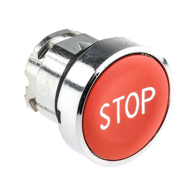 Schneider Electric Harmony XB4 Series Red Spring Return Push Button Head, 22mm Cutout, IP66, IP67, IP69K