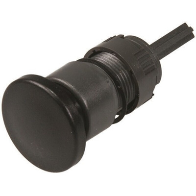 APEM Black Momentary Push Button Head, IP65 (Front); IP40 (Back)