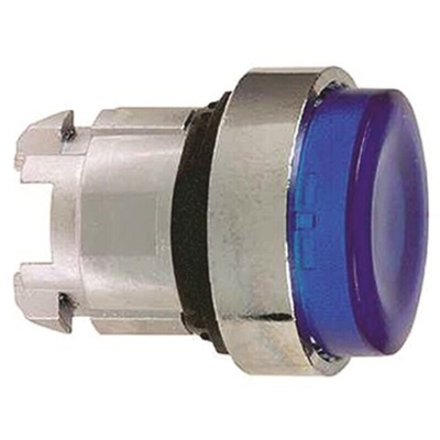 Schneider Electric Harmony XB4 Series Blue Illuminated Spring Return Push Button Head, 22mm Cutout, IP66, IP69K