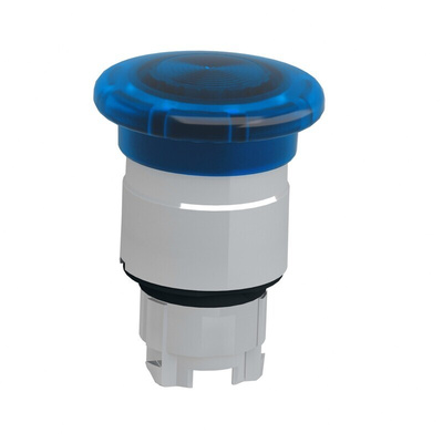 Schneider Electric Harmony XB4 Series Blue Illuminated Spring Return Push Button Head, 22mm Cutout, IP66, IP67, IP69K