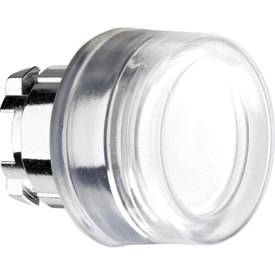 Schneider Electric Harmony XB4 Series White Illuminated Spring Return Push Button Head, 22mm Cutout, IP66, IP67