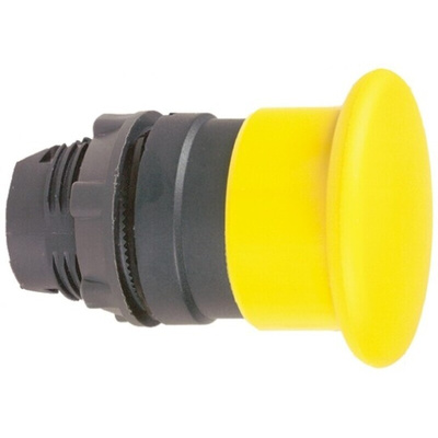 Schneider Electric Harmony XB5 Series Yellow Spring Return Push Button Head, 22mm Cutout, IP66, IP69K