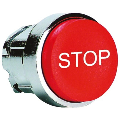 Schneider Electric Harmony XB4 Series Red Spring Return Push Button Head, 22mm Cutout, IP66, IP67, IP69K