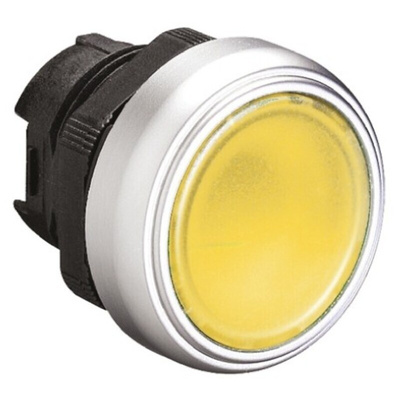 Lovato Platinum Series Yellow Spring Return Push Button Head, 22mm Cutout, IP66, IP67, IP69K