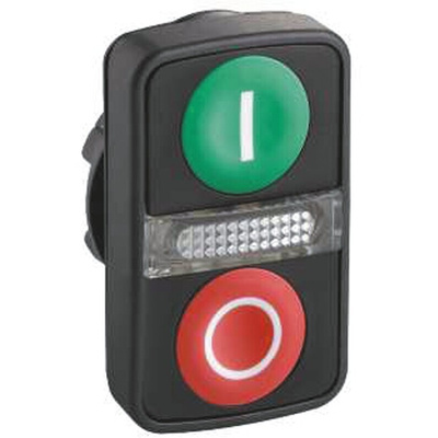 Schneider Electric Harmony XB5 Series Black, White Momentary Push Button Head Cap, 22mm Cutout, IP66, IP67, IP69K