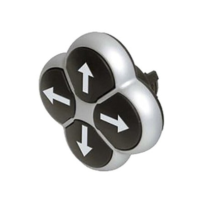 Eaton RMQ Titan M22 Series Black Momentary Push Button Head, 22mm Cutout, IP66