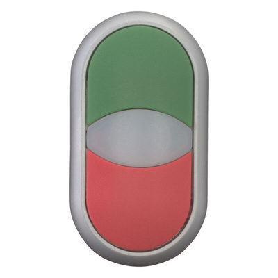 Eaton M22 Series Green, Red Illuminated Momentary Push Button Head, 22mm Cutout, IP67
