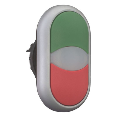 Eaton M22 Series Green, Red Illuminated Momentary Push Button Head, 22mm Cutout, IP67