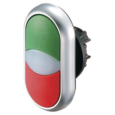 Eaton M22 Series Green, Red Illuminated Momentary Push Button Head, 22mm Cutout, IP67