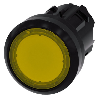 Siemens SIRIUS ACT Series Yellow Momentary Push Button Head, 22mm Cutout, IP66, IP67, IP69K