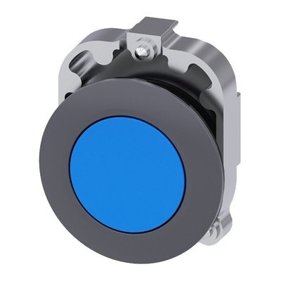 Siemens SIRIUS ACT Series Blue Latching Push Button Head, 30mm Cutout, IP66, IP67, IP69K