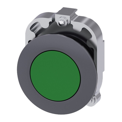 Siemens SIRIUS ACT Series Green Momentary Push Button Head, 30mm Cutout, IP66, IP67, IP69K