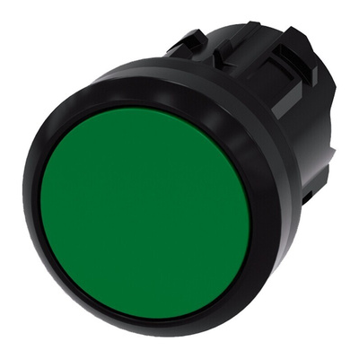Siemens SIRIUS ACT Series Green Momentary Push Button Head, 22mm Cutout, IP66, IP67, IP69K