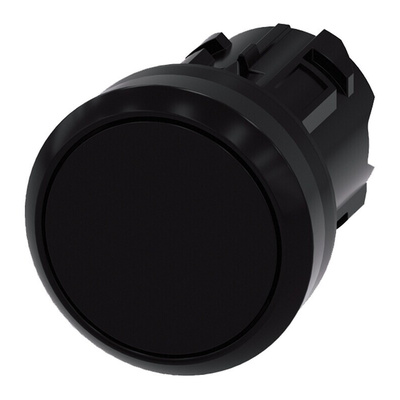 Siemens SIRIUS ACT Series Black Latching Push Button Head, 22mm Cutout, IP66, IP67, IP69K
