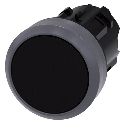 Siemens SIRIUS ACT Series Black Momentary Push Button Head, 22mm Cutout, IP66, IP67, IP69K
