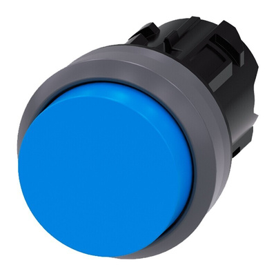 Siemens SIRIUS ACT Series Blue Momentary Push Button Head, 22mm Cutout, IP66, IP67, IP69K