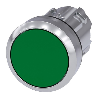 Siemens SIRIUS ACT Series Green Momentary Push Button Head, 22mm Cutout, IP66, IP67, IP69K