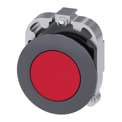 Siemens SIRIUS ACT Series Red Latching Push Button Head, 30mm Cutout, IP66, IP67, IP69K