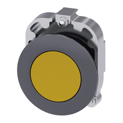 Siemens SIRIUS ACT Series Yellow Latching Push Button Head, 30mm Cutout, IP66, IP67, IP69K