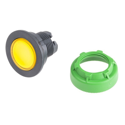 Schneider Electric Harmony ZB5 Series Yellow Momentary Push Button Head, 30mm Cutout, IP66, IP67