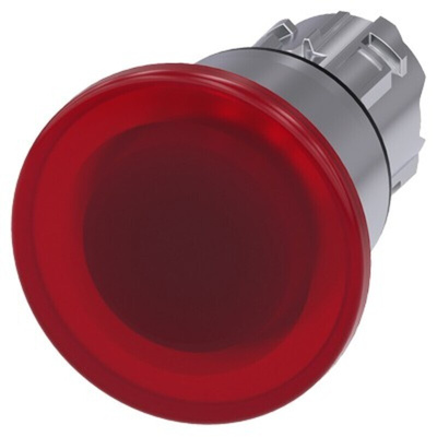 Siemens SIRIUS ACT Series Red Latching Push Button, 22mm Cutout, IP66, IP67, IP69K