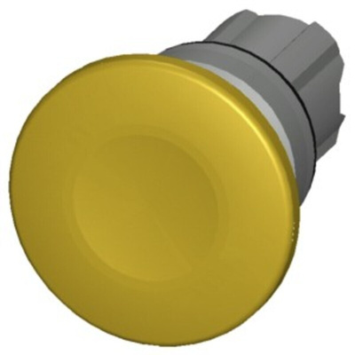 Siemens 3SU1 Series Yellow Momentary Push Button Head, 22mm Cutout, IP66, IP67, IP69K