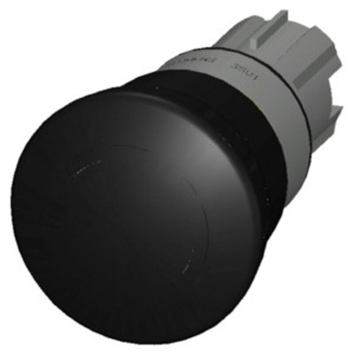 Siemens 3SU1 Series Black Latching Push Button Head, 22mm Cutout, IP66, IP67, IP69K