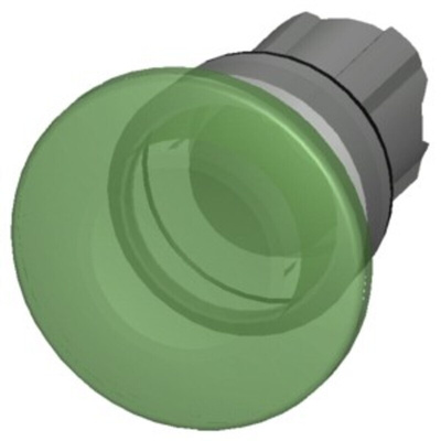 Siemens 3SU1 Series Green Momentary Push Button Head, 22mm Cutout, IP66, IP67, IP69K
