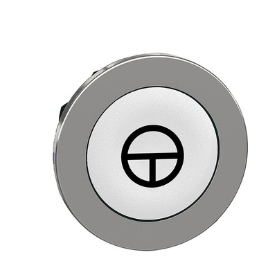 Schneider Electric ZB4 Series White Momentary Push Button Head, 30mm Cutout, IP66, IP67, IP69K