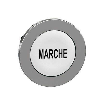 Schneider Electric ZB4 Series White Momentary Push Button Head, 30mm Cutout, IP66, IP67, IP69K