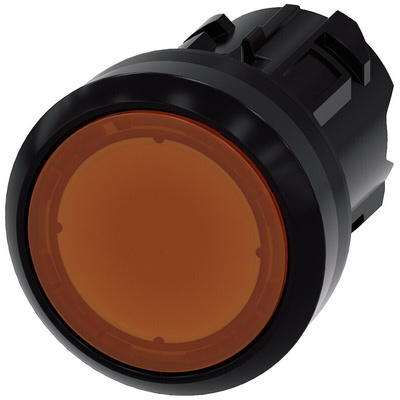 Siemens SIRIUS ACT Series Amber Momentary Push Button Head, 22mm Cutout, IP66, IP67, IP69K
