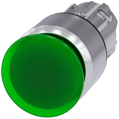 Siemens SIRIUS ACT Series Green Latching Push Button Head, 22mm Cutout, IP66, IP67, IP69K