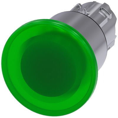 Siemens SIRIUS ACT Series Green Latching Push Button Head, 22mm Cutout, IP66, IP67, IP69K