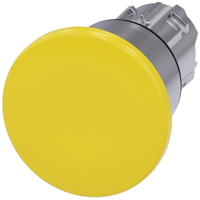 Siemens SIRIUS ACT Series Yellow Latching Push Button Head, 22mm Cutout, IP66, IP67, IP69K