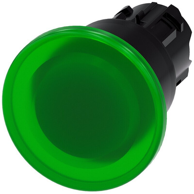 Siemens SIRIUS ACT Series Green Latching Push Button Head, 22mm Cutout, IP66, IP67, IP69K