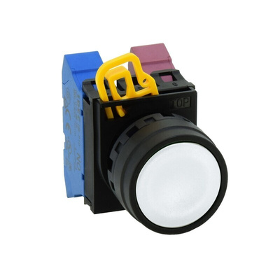 Idec YW1B Series Black Maintained Push Button Head, 22mm Cutout, IP67, IP69K