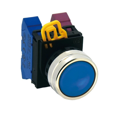 Idec YW4B Series Blue Maintained Push Button Head, 22mm Cutout, IP65